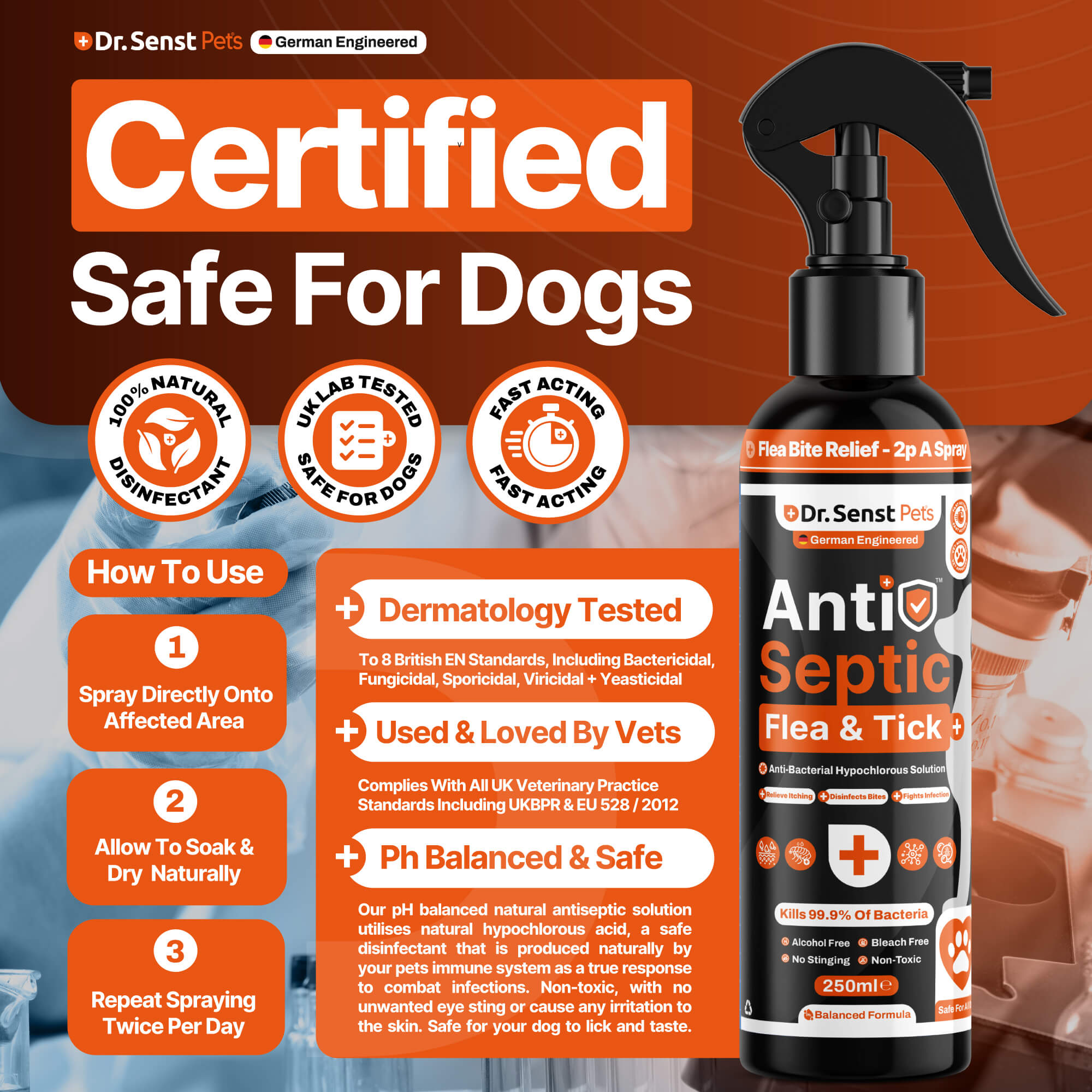 dog flea spray on dog