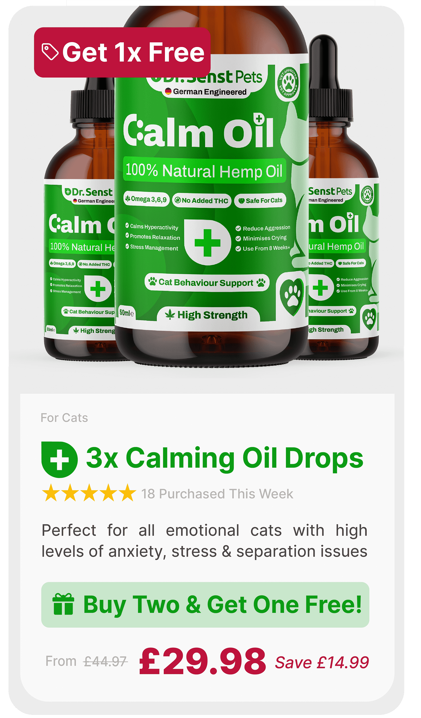 cat calming oil multi buy