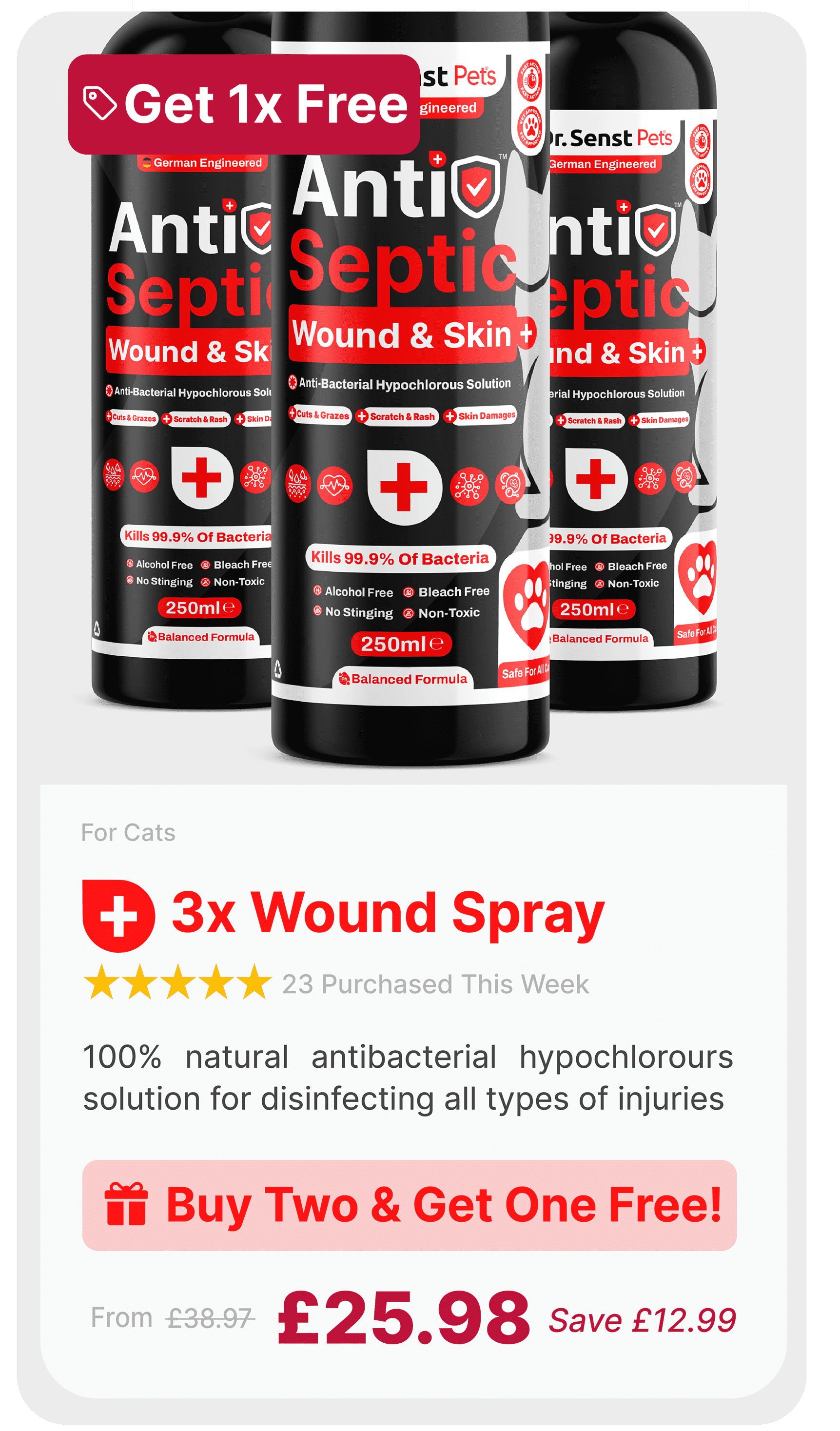 cat wound relief multi buy