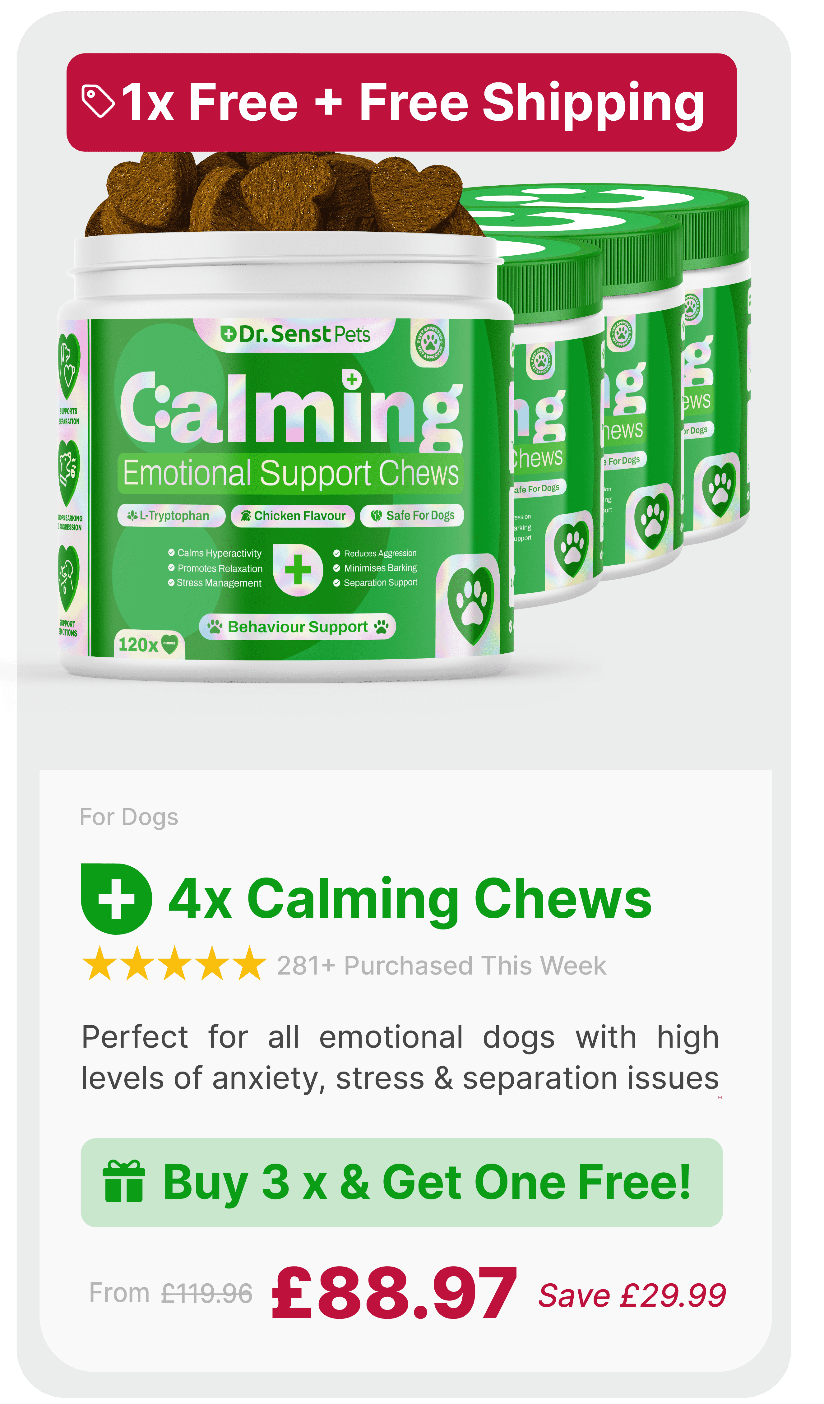 dog calming treats multi buy