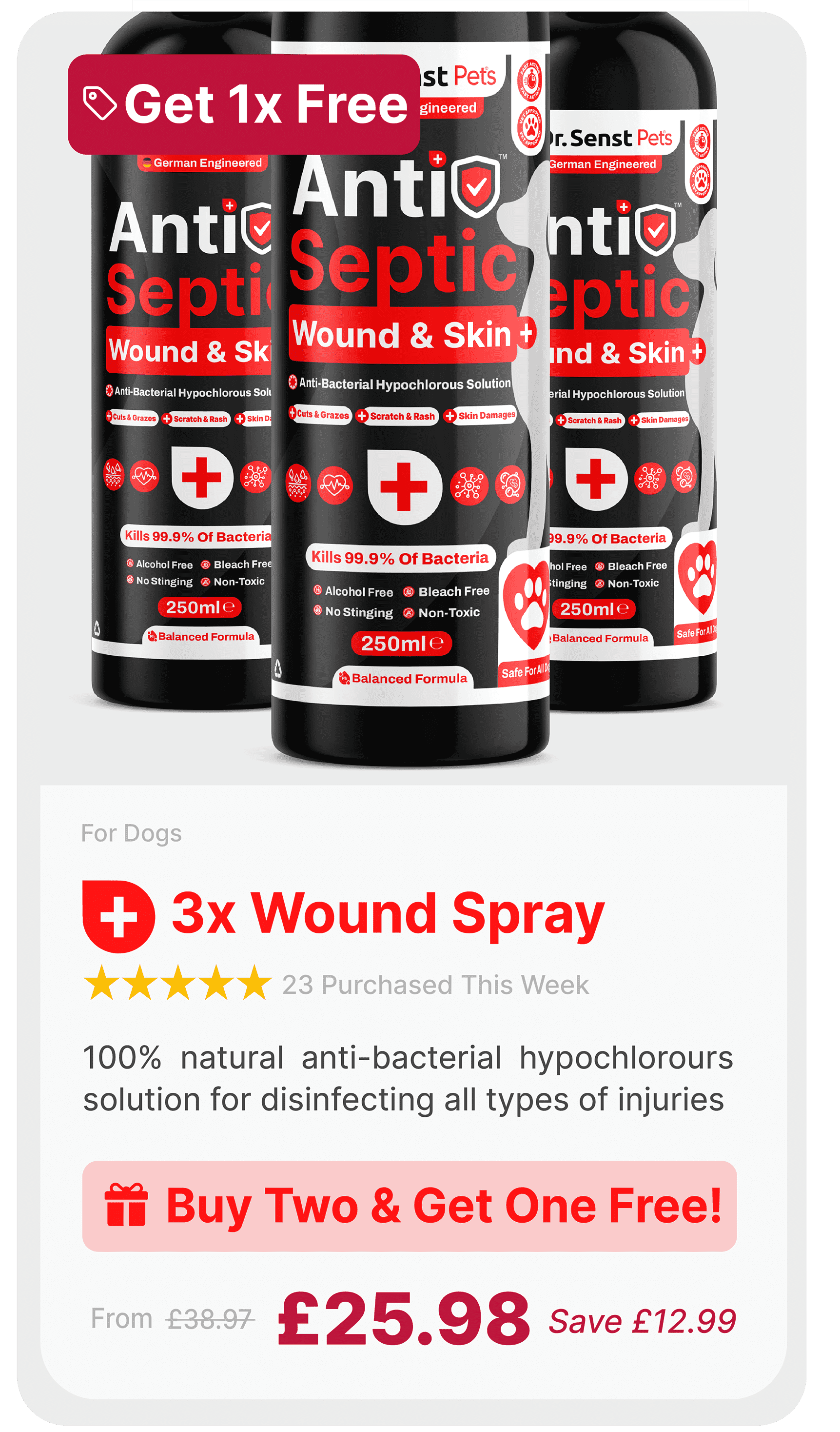 dog wound relief multi buy