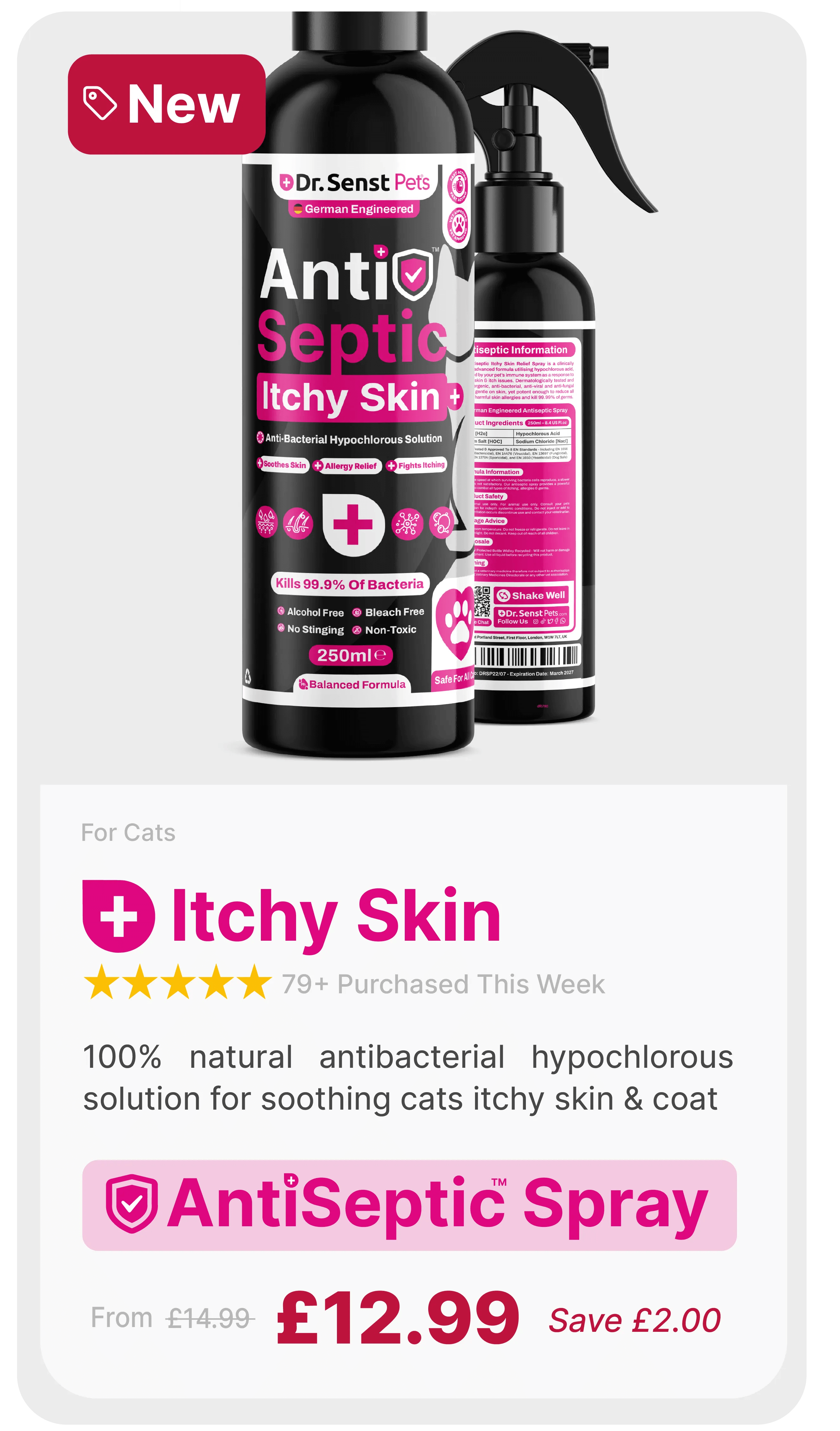 cat itchy skin spray