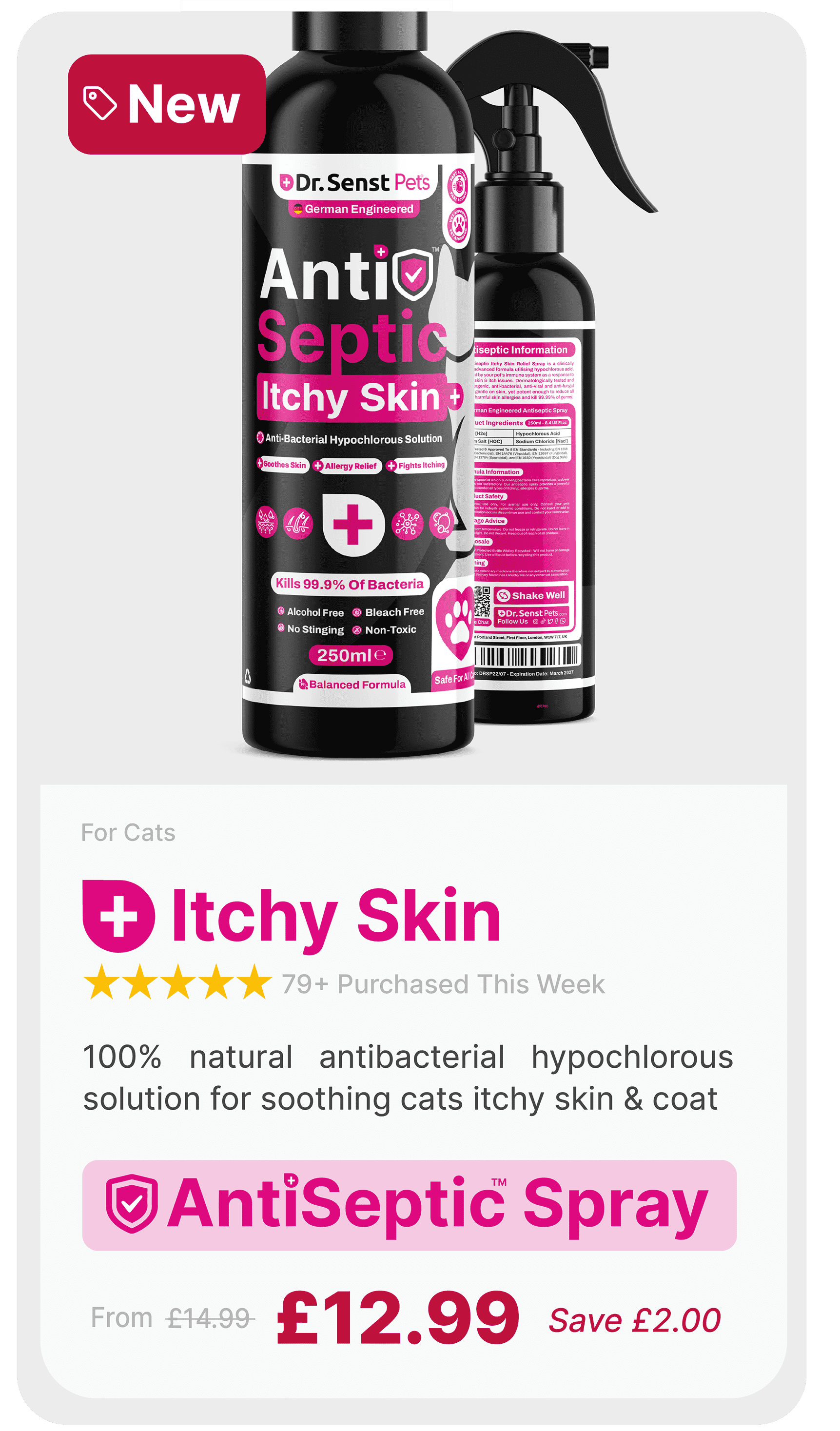 itchy cat relief spray