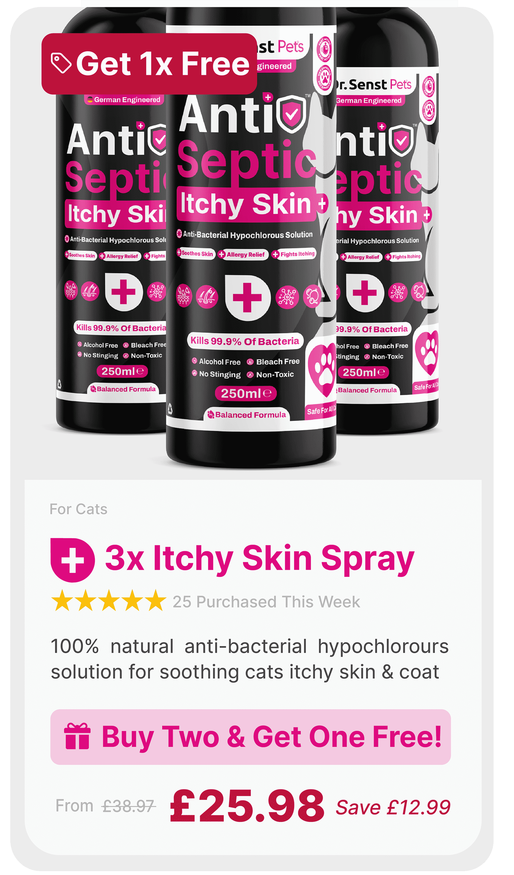 itchy cat spray multi buy