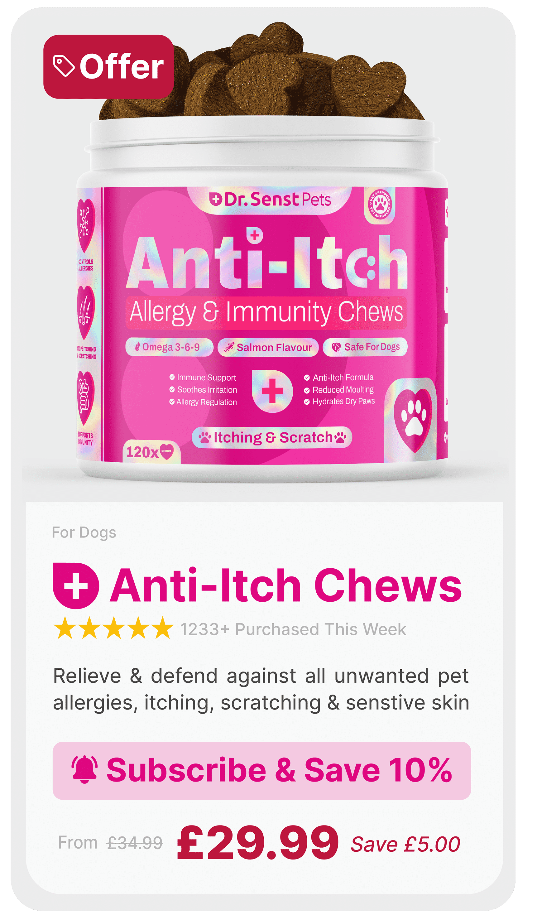 itchy dog treats