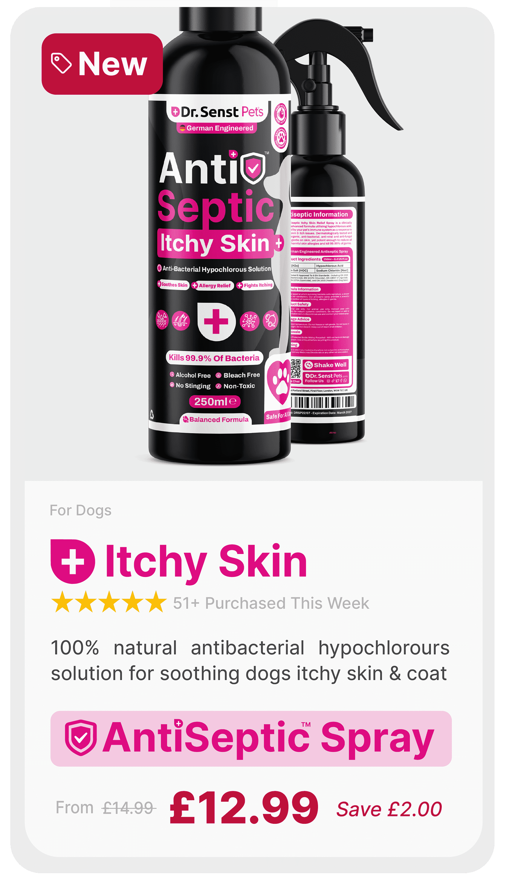 itchy dog relief spray