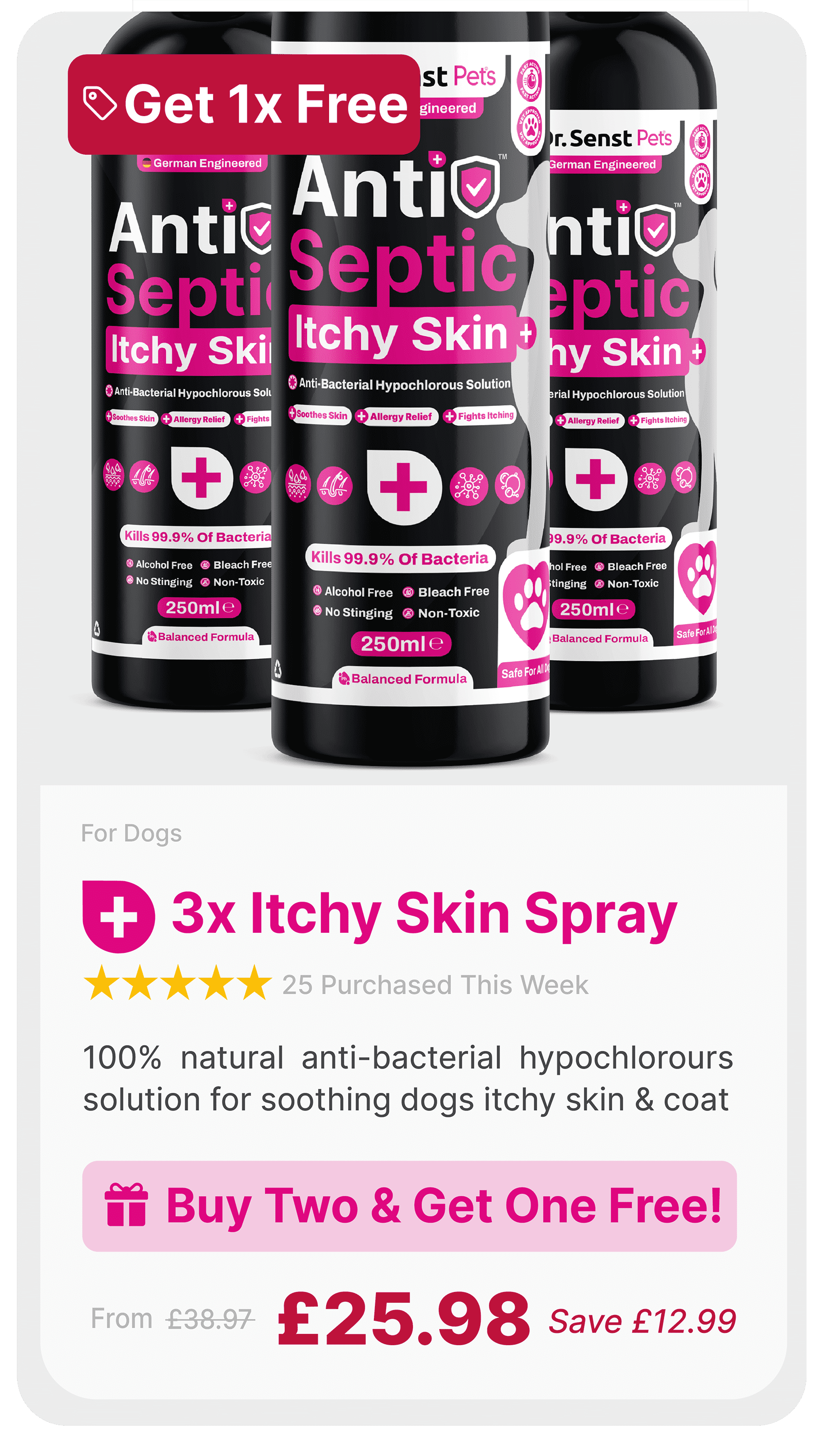 itchy dog spray multi buy